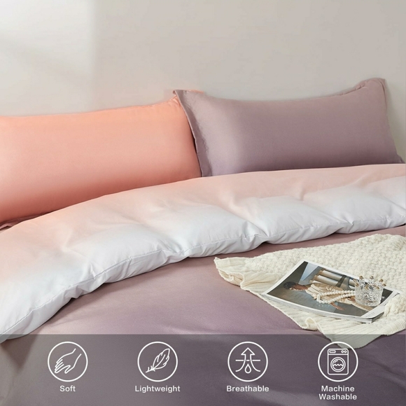 NEW! 3 Piece KING Duvet Cover Set. 1000 Thread Count. Zipper Closure. Ombre. - Picture 2 of 6